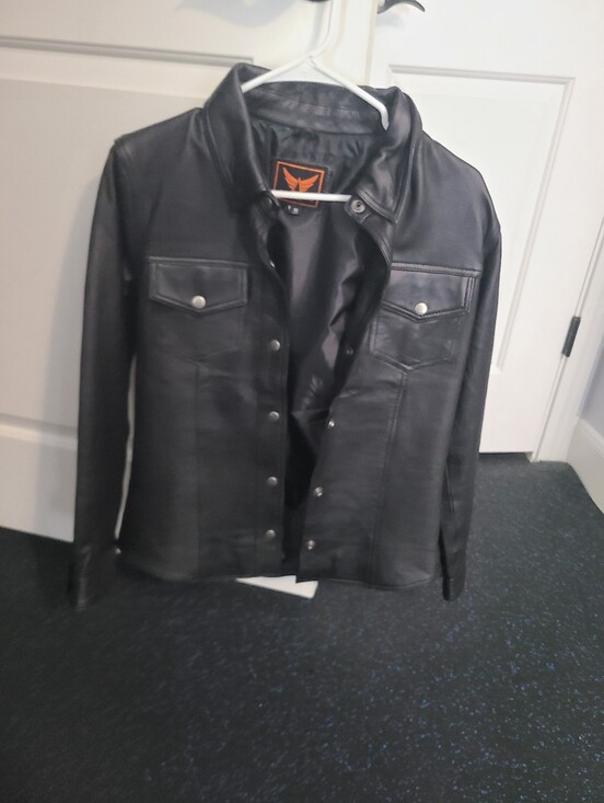 A&H Apparel Jackets & Blazers - Black Faux Leather Snap-Front Jacket